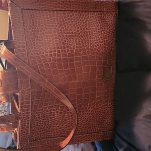 NWT Liz Claiborne Briefcase, embossed leather